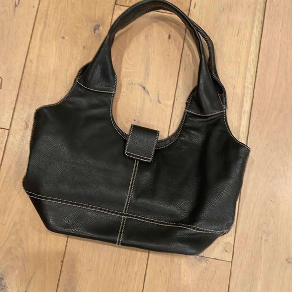 J Jill black leather purse